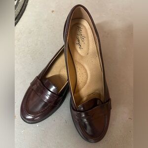 dexflex comfort Women's Burgundy/Brown Leather Penny Loafers